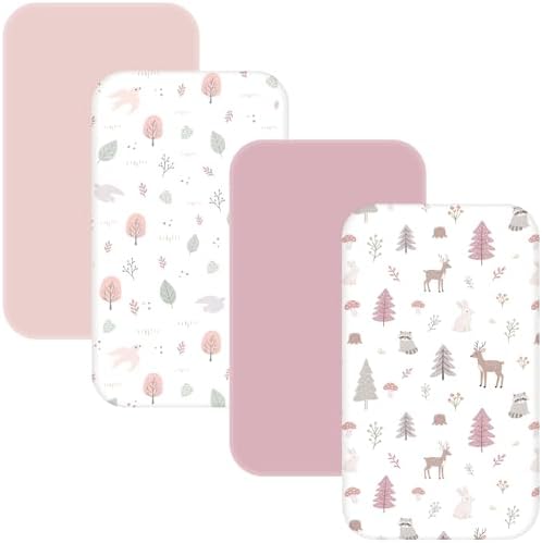 4 Pack Bedside Bassinet Sheets by NacoMoco