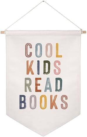 Cool Kids Read Books Classroom Signs, Reading Quote Banner Wall Hanging by ZEARPT