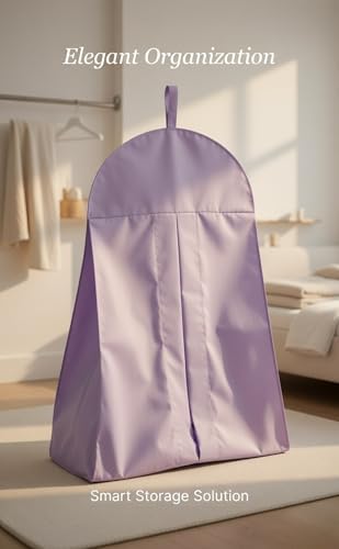 Light Purple Hanging Baby Diaper Caddy Organizer - Image 3