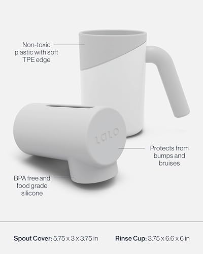 Lalo Bathtime Essentials Kit, Knee & Elbow Saver, Rinse Cup, & Spout Cover - Image 3