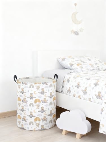 Kids Laundry Hamper, Animal Laundry Basket Collapsible Bear Storage Baskets - Image 3