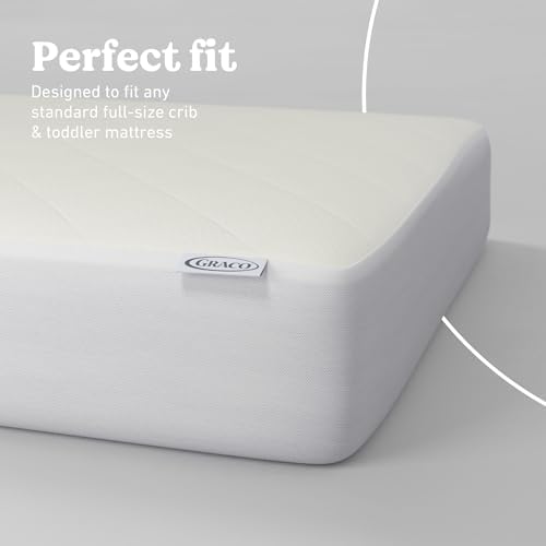Graco Premium Waterproof Crib and Toddler Mattress Protector, 2 Pack - Image 3