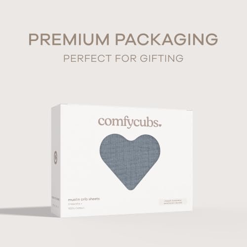 Comfy Cubs 100% Muslin Cotton Fitted Crib Sheet - Image 6
