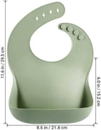 PandaEar Set of 3 Silicone Baby Bibs Waterproof, 10-72 Months - Image 5