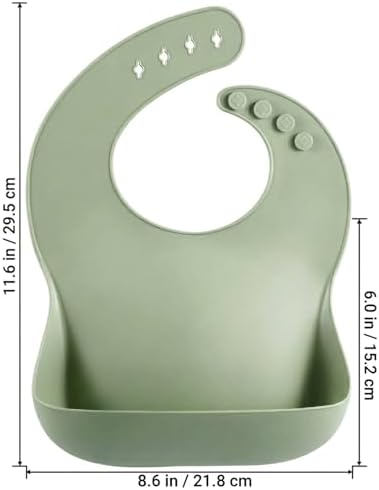 PandaEar Set of 3 Silicone Baby Bibs Waterproof, 10-72 Months - Image 5