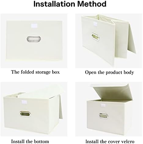 Fabric Foldable Collapsible Storage Cube Bin Organizer Basket - Image 6