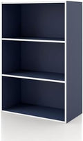Homes: Inside + Out Apexa 3-Tier Cube Storage Organizer Shelves, Stackable Wood by HOMESInsideOut
