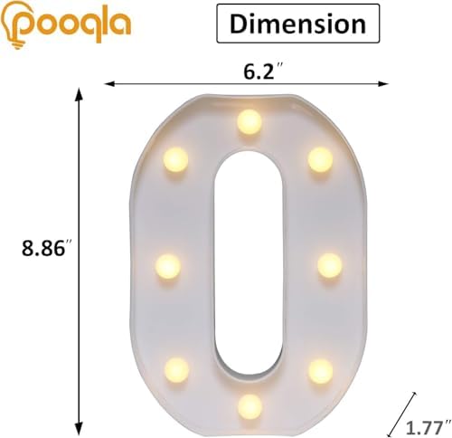 Pooqla LED Marquee Letter Lights, Warm White and Cool White Decorative Lighted - Image 5