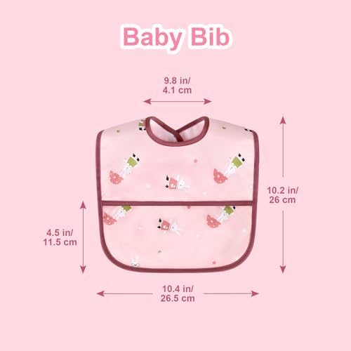 Accmor Waterproof Baby Bibs for Eating, Mess Proof Toddler Feeding Bibs for - Image 7