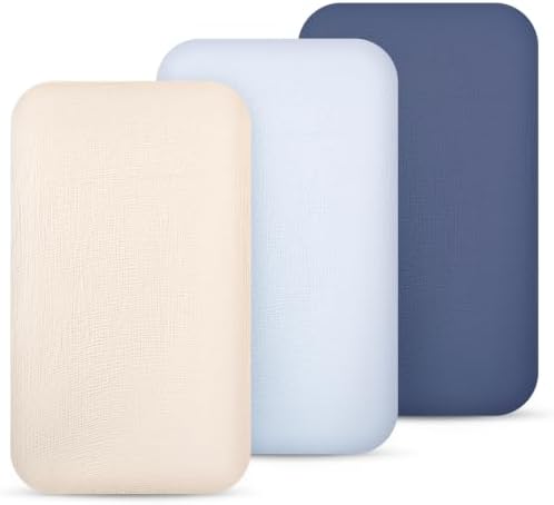 lulumoon Muslin Bassinet Sheets 3Pack: Fitted Most Bedside Sleeper Mattress by Lulumoon