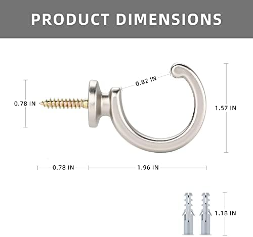 DeSS 2 Pack Curtain Holdbacks Curtain Tiebacks Hooks Wall Mounted Curtain Hooks - Image 3