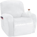 ZNSAYOTX Stretch Velvet Recliner Cover 4-Pieces, Thick Soft Recliner Chair by ZNSAYOTX