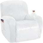 ZNSAYOTX Stretch Velvet Recliner Cover 4-Pieces, Thick Soft Recliner Chair by ZNSAYOTX