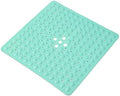 Anti-Slip Bathtub Shower Mat 21×21 Inch Turquoise Green by ERASILKEN-X