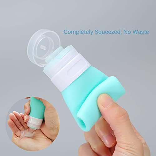 LUFEVRM 2 Pcs Silicone Travel Bottles, 3oz Leak Proof Refillable Squeeze - Image 3