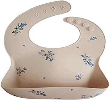 mushie Silicone Baby Bib | Adjustable Fit Waterproof Bibs - Image 4