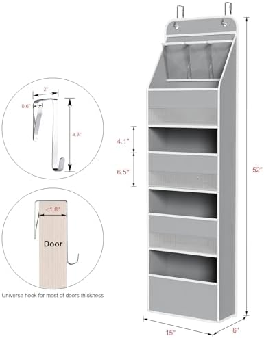 Univivi Fabric Over Door Hanging Organizer - Image 3