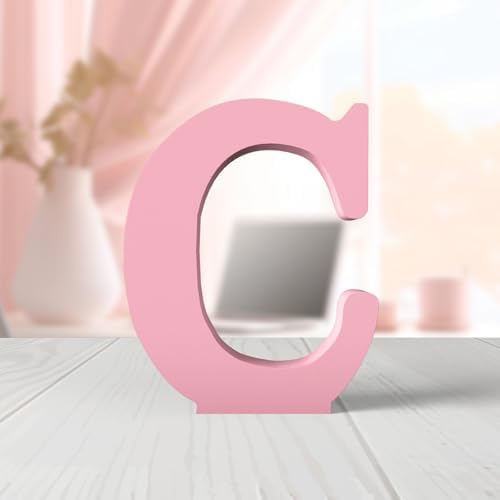6 Inch Pink Wood Letters Unfinished Wood Letters by ZARUATU