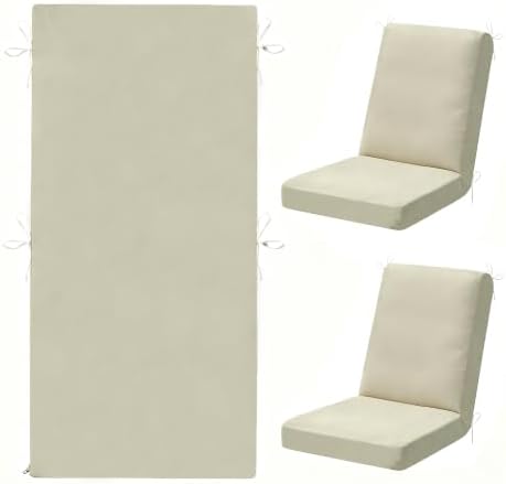 Outdoor High Back Chair Cushion Cover 44x20x4in by Sqodok