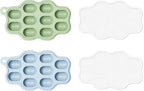 Baby Food Freezer Tray with Lids 2 Pack, Silicone Baby Food Storage Containers by MAKEMOMAGOODMOOD