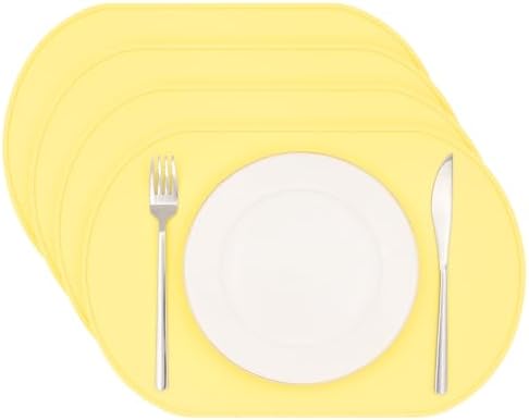 Silicone Placemat Set of 4, Heat Resistant Placemats - Image 2