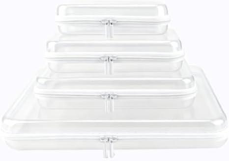 YOPCDJ Clear Hard Shell Zipper Case, Plastic Pouch by YOPCDJ