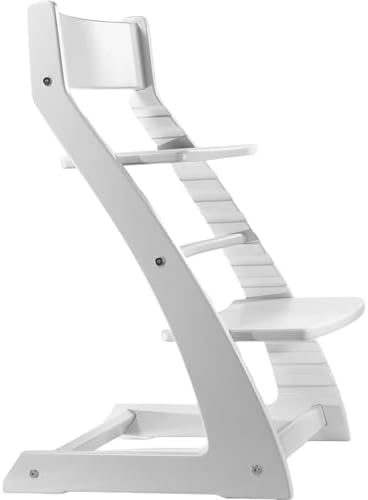 FORNEL Modern White Wooden High Chair | The Forever Chair that Grows from by FornelFurniture