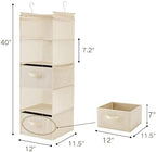 MAX Houser 5 Tier Shelf Hanging Closet Organizer, Cloth Hanging Shelf - Image 3