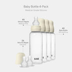 BIBS Plastic Baby Bottle, 270 ml, Silicone Nipple - Image 2