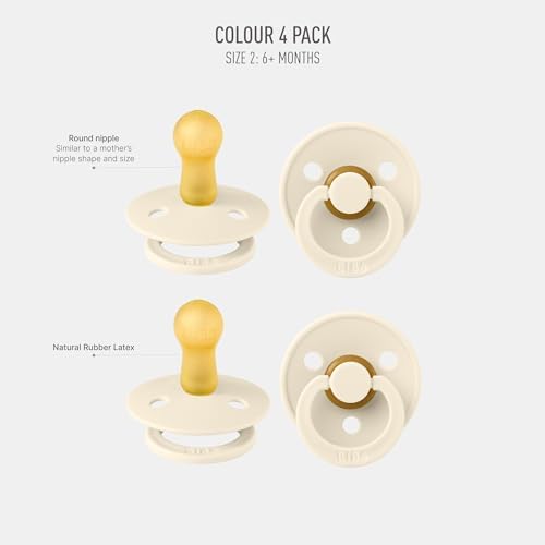 BIBS Colour Pacifier, 6-18 Months, Round Nipple - Image 2