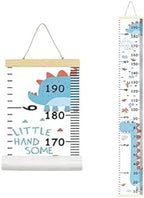 Kids Growth Chart, Wood Frame Fabric Canvas Height Measurement Ruler from Baby by MinoMia