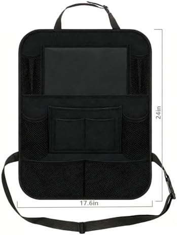 TCJJ Car Seat Organiser Backseat Kick Mats Oxford Back Seat Protector - Image 6