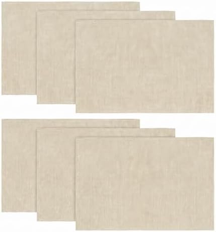 Artoid Mode Light Brown Placemats Set of 6, 12x18 Inch Fall Washable Holiday by ArtoidMode