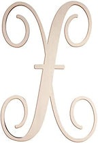 Cursive Wooden Letters X for Wall Decor Large Wood Monogram Letters 14 Inch by Focal20Craft
