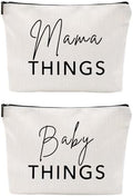 Mom & Baby Pouch Set, Diaper Bag Organizer Insert, Canvas Travel & Hospital Bag by Baobeily