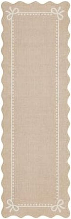 Garvee Scalloped Bow Runner Rug 2x6 Washable Kitchen Runner Rug Non-Slip - Image 4
