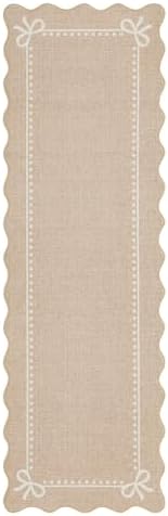 Garvee Scalloped Bow Runner Rug 2x6 Washable Kitchen Runner Rug Non-Slip - Image 4
