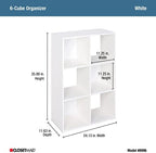ClosetMaid Cubeicals 6 Cube Storage Shelf Organizer Bookshelf, Vertical or - Image 3