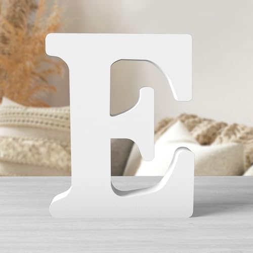 8 Inch White Wood Letters Unfinished Wood Letters by ZARUATU