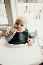 Three Little Tots Modern Silicone Baby Bib – Adjustable Fit Waterproof Catch - Image 6
