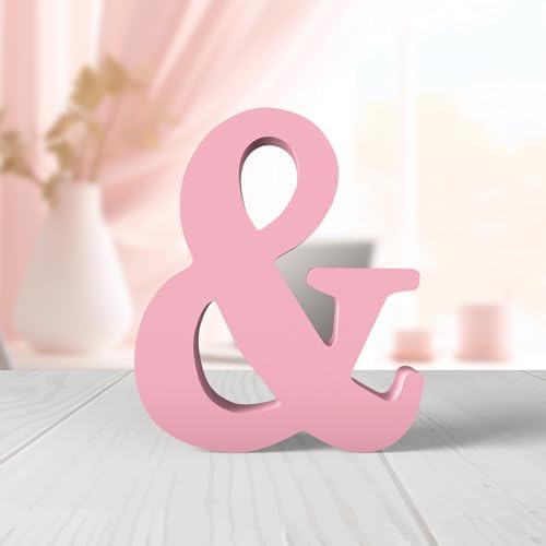 6 Inch Pink Wood Letters Unfinished Wood Letters by ZARUATU