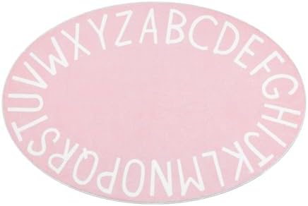 Topotdor Oval ABC Area Rug, 47x70 Inch Soft Floor Carpet - Image 3