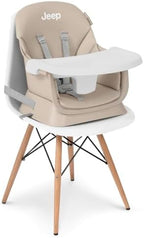 Jeep Milestone 6-in-1 Convertible High Chair by Delta Children, Light Tan - Image 4