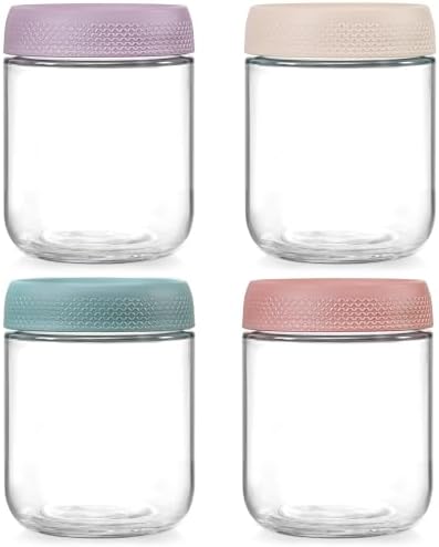 NETANY 4-pack 16oz Glass jars by NETANY