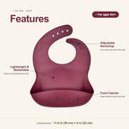 Kaya Silicone Baby Bib Pack of 2, BPA-Free Waterproof Food Catcher, Adjustable - Image 4