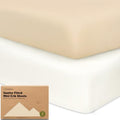 2-Pack Mini Crib Sheets Fitted, 38x26 Pack N Play Mattress Sheets by KeaBabies
