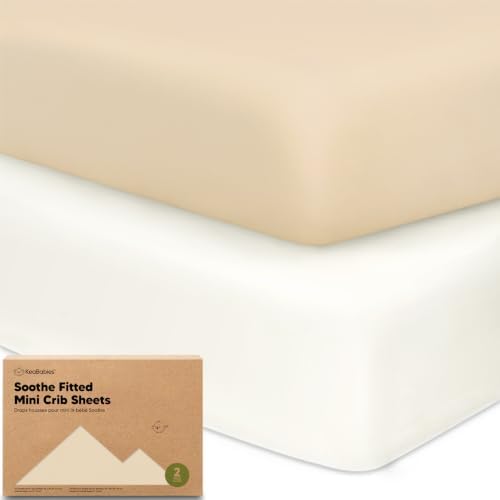 2-Pack Mini Crib Sheets Fitted, 38x26 Pack N Play Mattress Sheets by KeaBabies