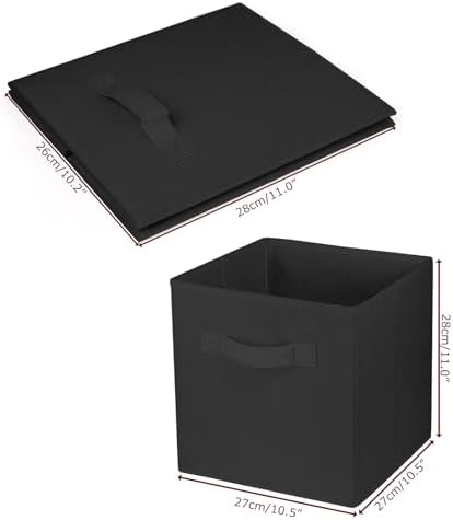 2 Pcs Storage Cubes, 10.5 Inch Collapsible Storage Bins, Fabric Foldable Bins - Image 5