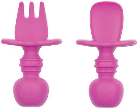 Bumkins Baby Utensils Set, Chewtensils Silicone Spoons by Bumkins