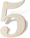 12 Inch Large Wooden Numbers 5 Unfinished Wood Number by Unknown